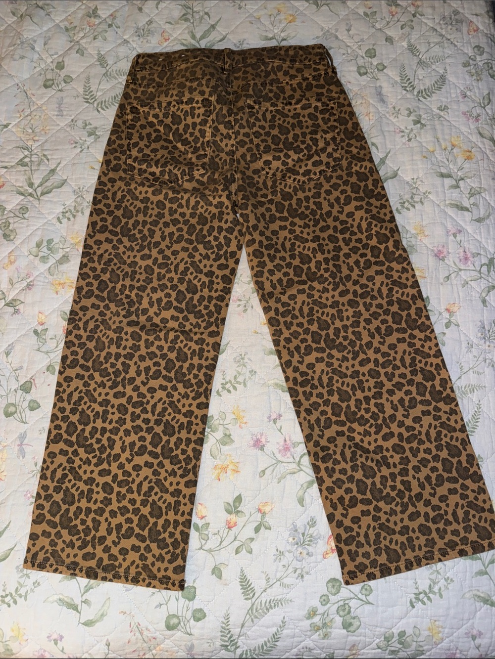 American Eagle Outfitters Leopard Print Stretch Pants - Tan & Black - Picture 4 of 4